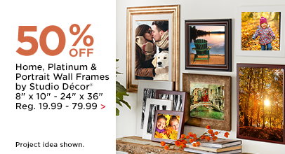 50% OFF Home, Platinum & Portrait Wall Frames by Studio Décor