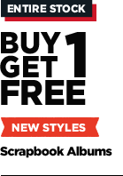 Buy One Get One Free Entire Stock Scrapbook Albums